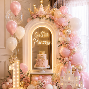 Princess balonska dekoracija za rojstni dan